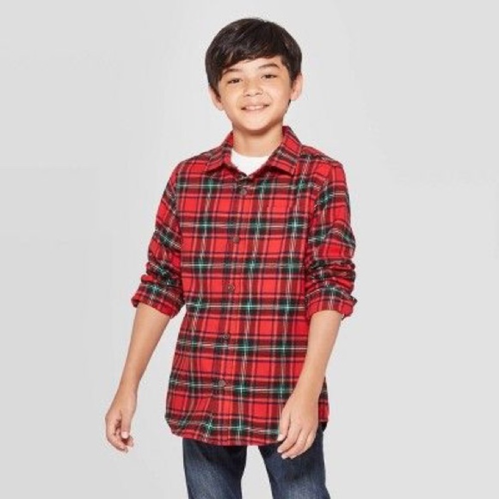 NWT Long Sleeve Button Down Shirt L XL 12 14 16